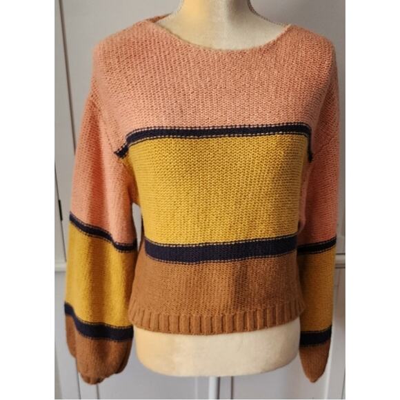 Billabong Multicolored Knit Sweater Size Small - Picture 1 of 5